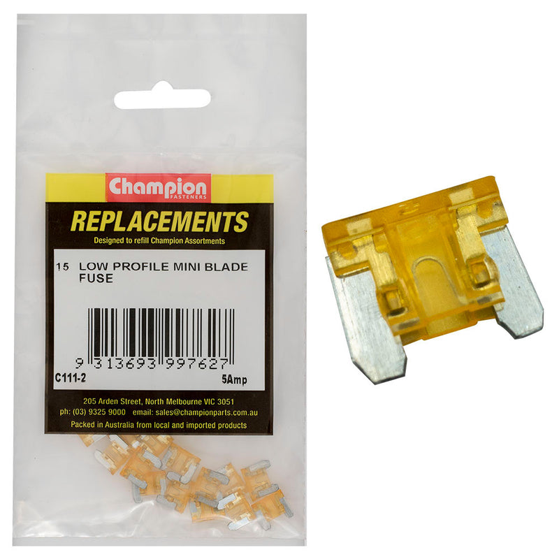 Champion 5Amp Low Profile Mini Blade Fuse (Tan) -1