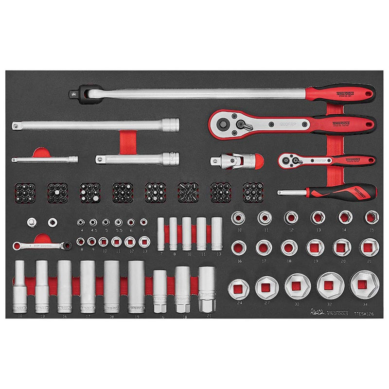 Teng Socket Set 1/4" & 1/2" Dr 126Pcs