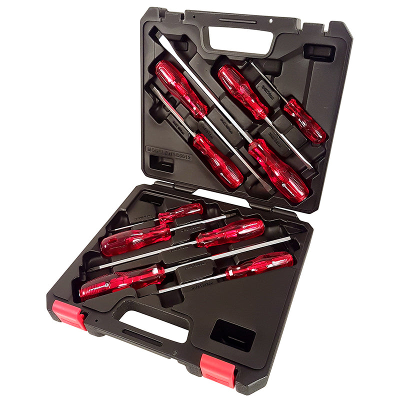 Powerbuilt 10pc Go Through Screwdriver Set