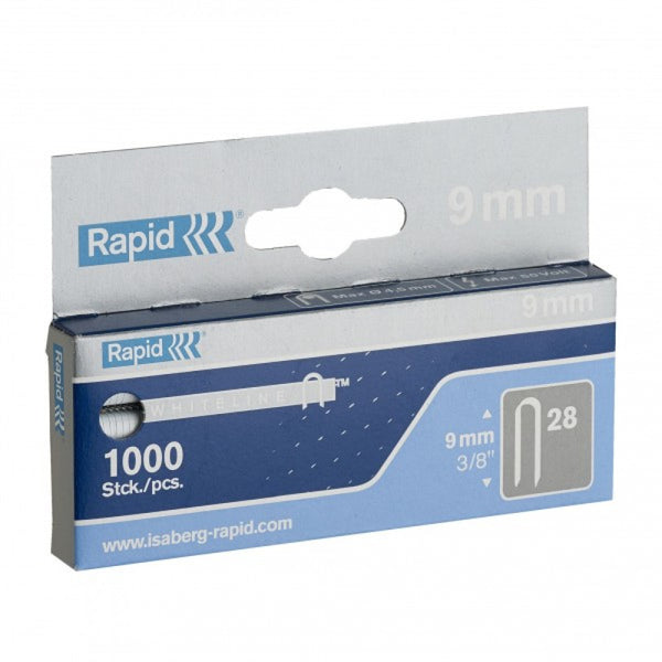 Rapid Staples 28/9 Mini White 1000pcs