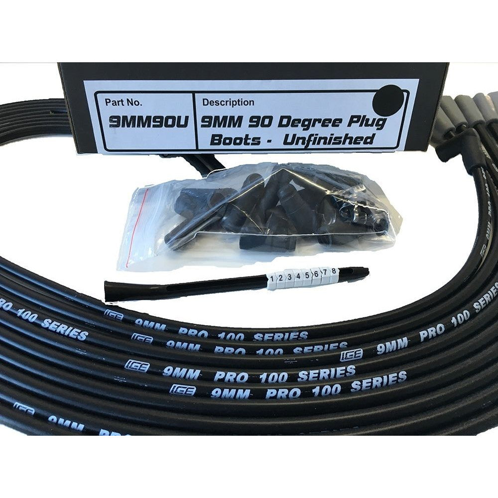 Ice Ignition Lead Set 9mm (Universal) - 90D - Black Set #803U/F