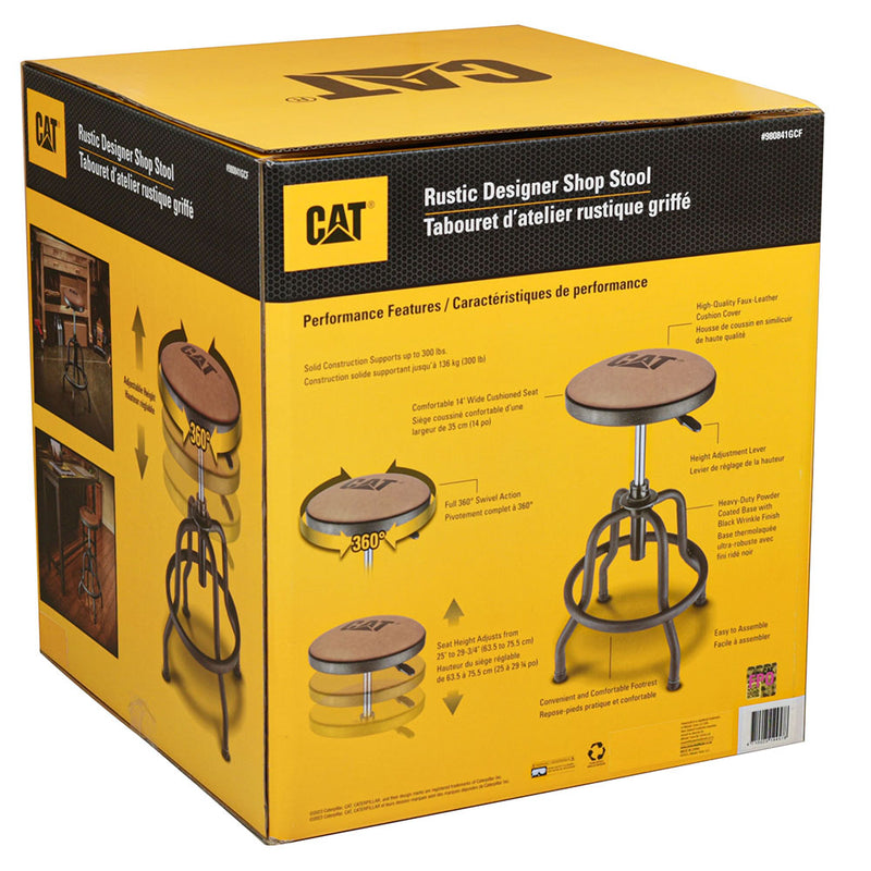 Cat Workshop Stool With Adjustable Height