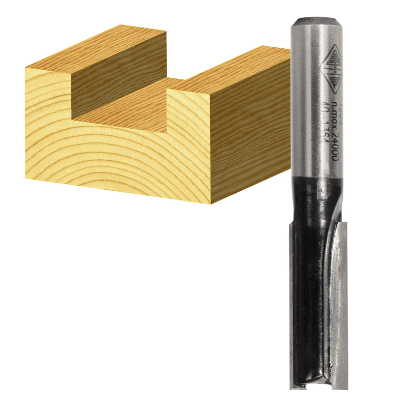 Straight Bit 12.0mm TCT, 2FLT 1/4 SHK