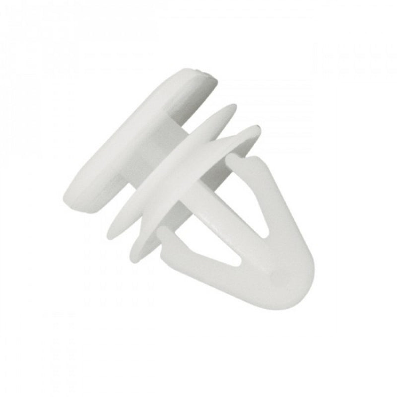 Universal Bumper Clip White 17mm x 12mm - 50Pk