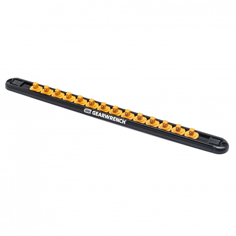 GearWrench 1/4" Drive Magnetic Socket Rail Includes 14 Clips