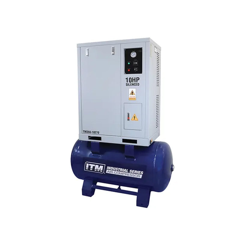 Itm Air Compressor, Silenced Cabinet 3 Phase, 10Hp