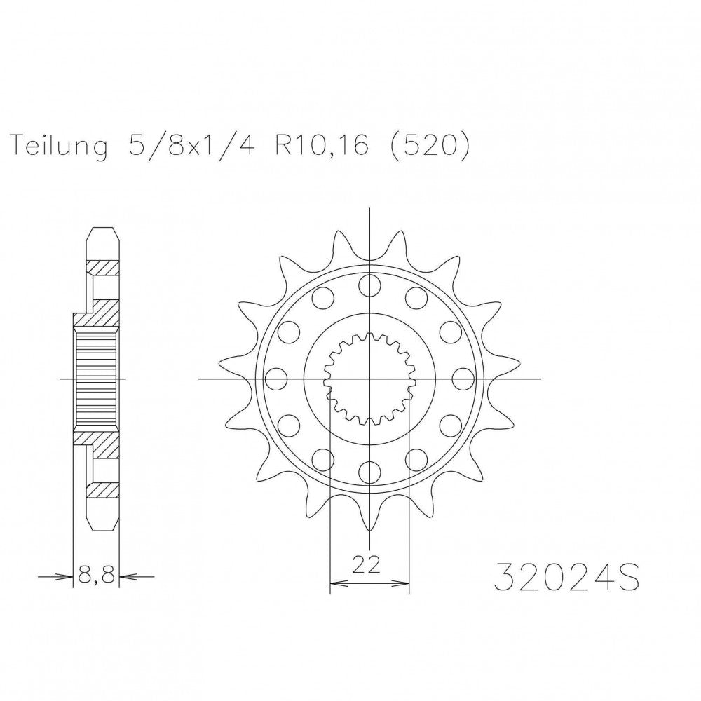 Sprocket Front Moto Master 14T Beta Husabger Husqvarna Ktm