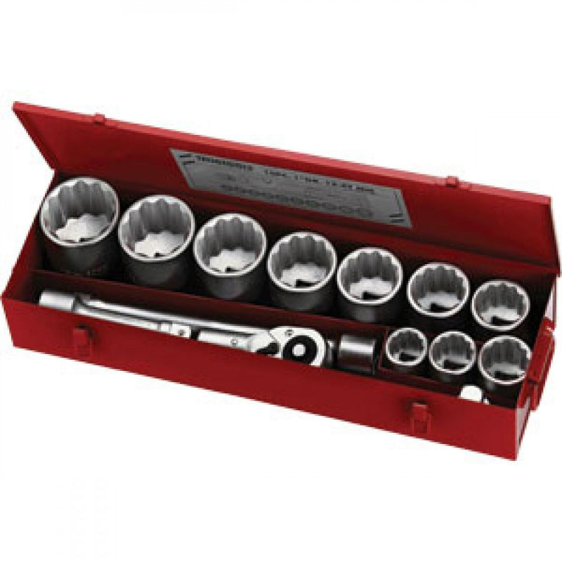 Teng 15Pc 1in Dr. Mm Reg. Socket Set 12Pnt