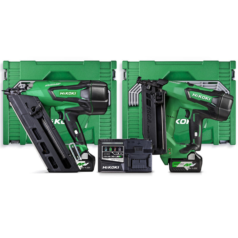 18V Gasless Framing Nailer & 16GA Angled Brad Nailer Kit