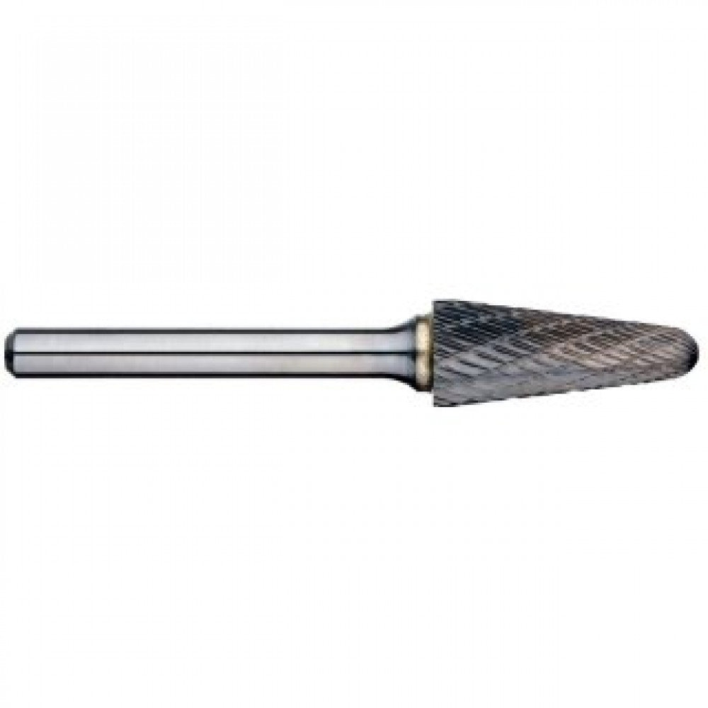 SL1ML6 Carbide Burr Taper Radius End Double Cut 6x16x166mm With 6mm Shank