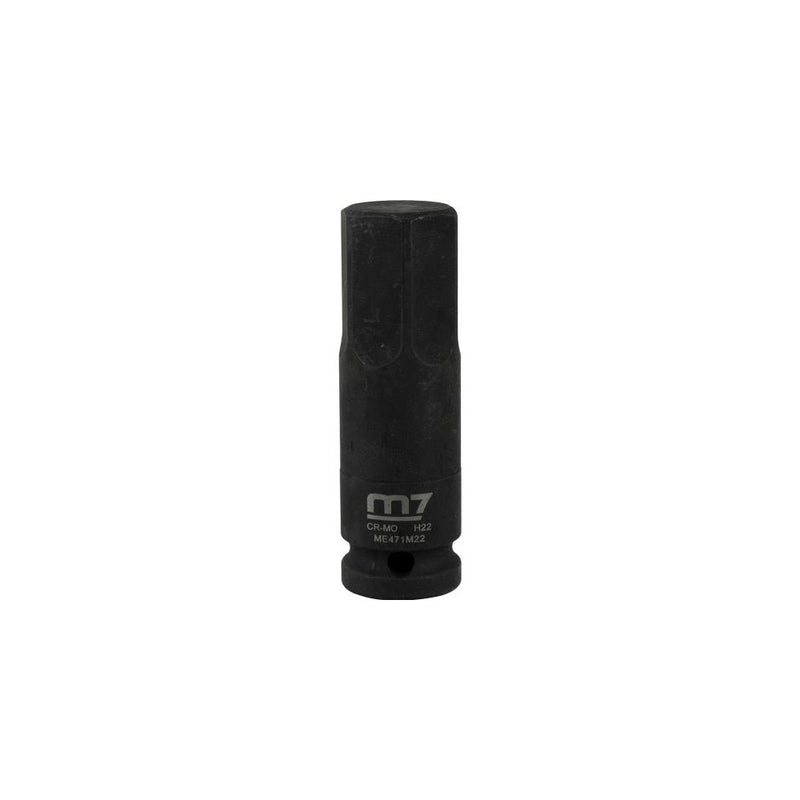 M7 Impact In Hex Socket, 1/2in Drive, 22mm
