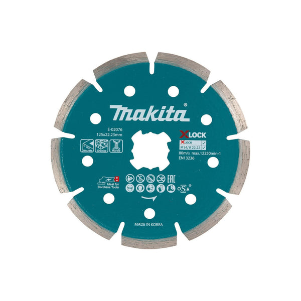 Makita Diamond Circular Saw Blade X-LOCK Segmented Disc 125x22mm