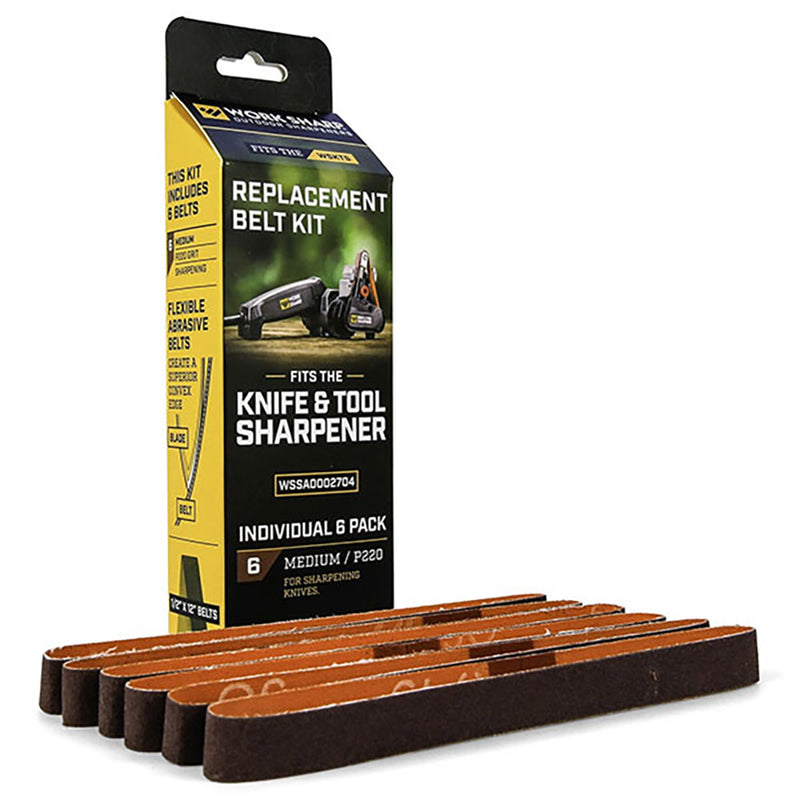 WS 6pc Replacement Belt Pack 220 Grit For WSKTS (Brown)