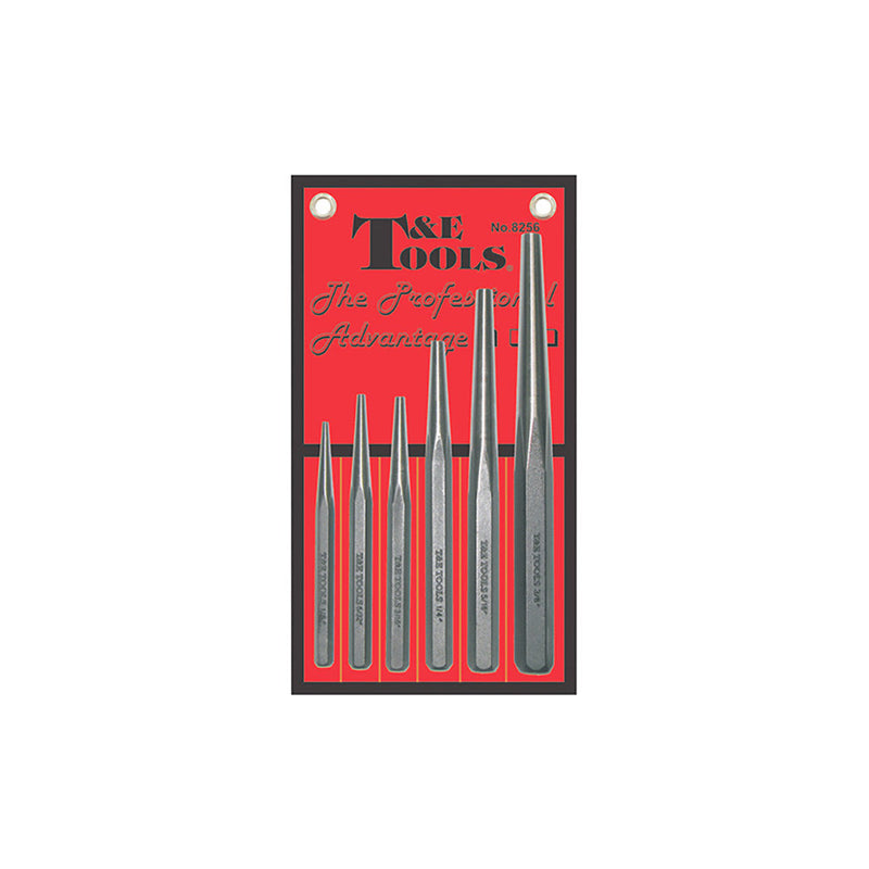 T&E Tools 6-Pc. Taper Drift Punch Set