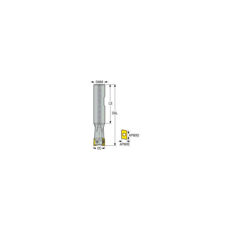 R217.69-1616.3-10-2A Turbo 10 Milling Cutter Uses XO.X10T3.. Insert