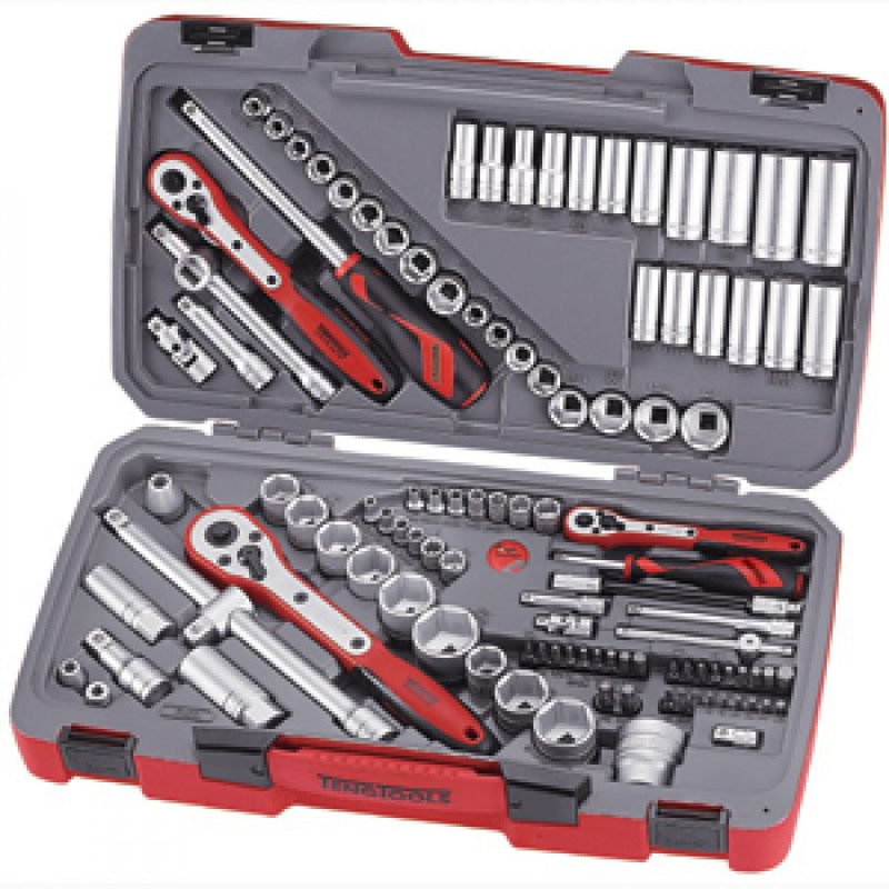 Teng 111Pc 1/4in-3/8in-1/2in Dr. Mm/Af Socket Set