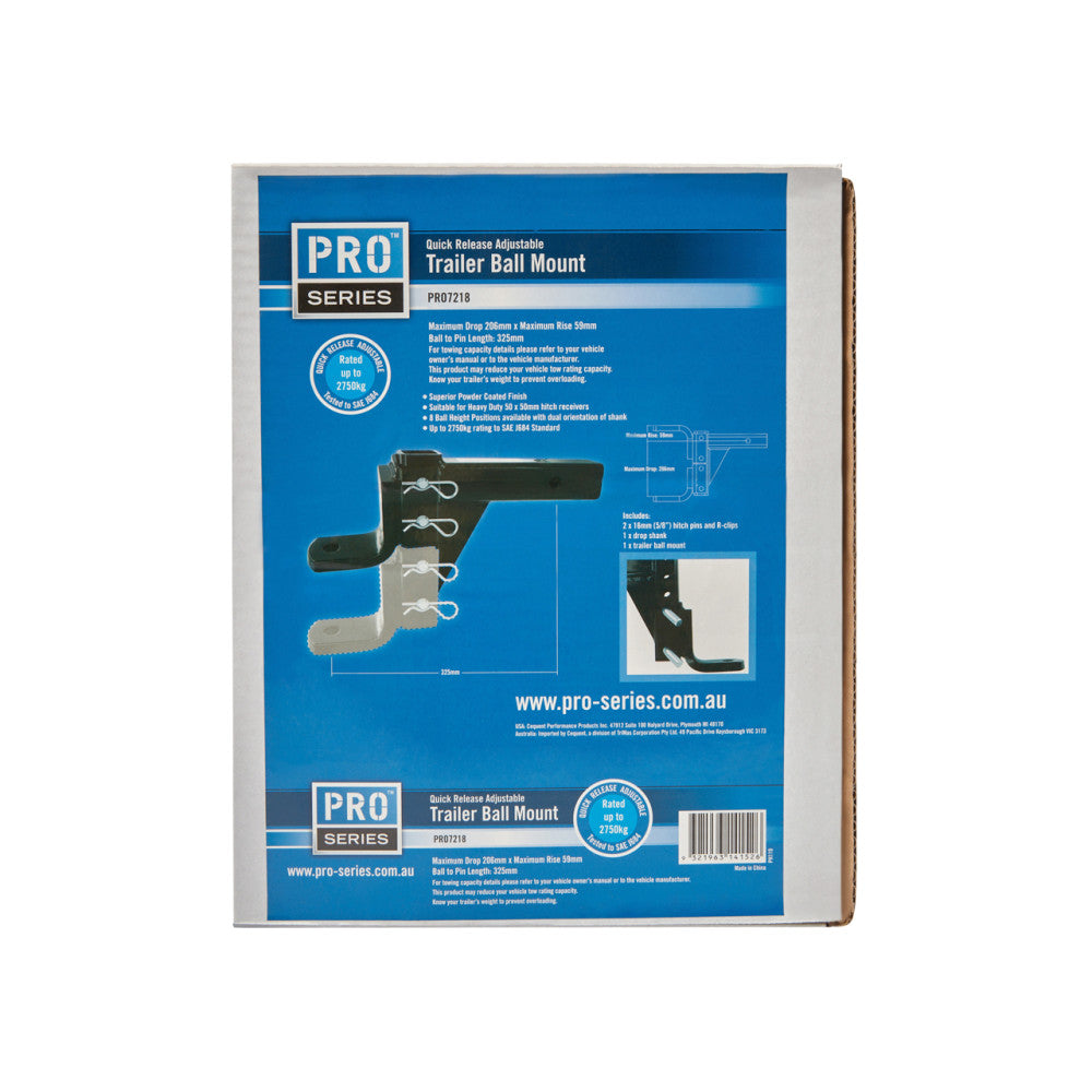 Pro Towball Mount Adjustable Standard QR