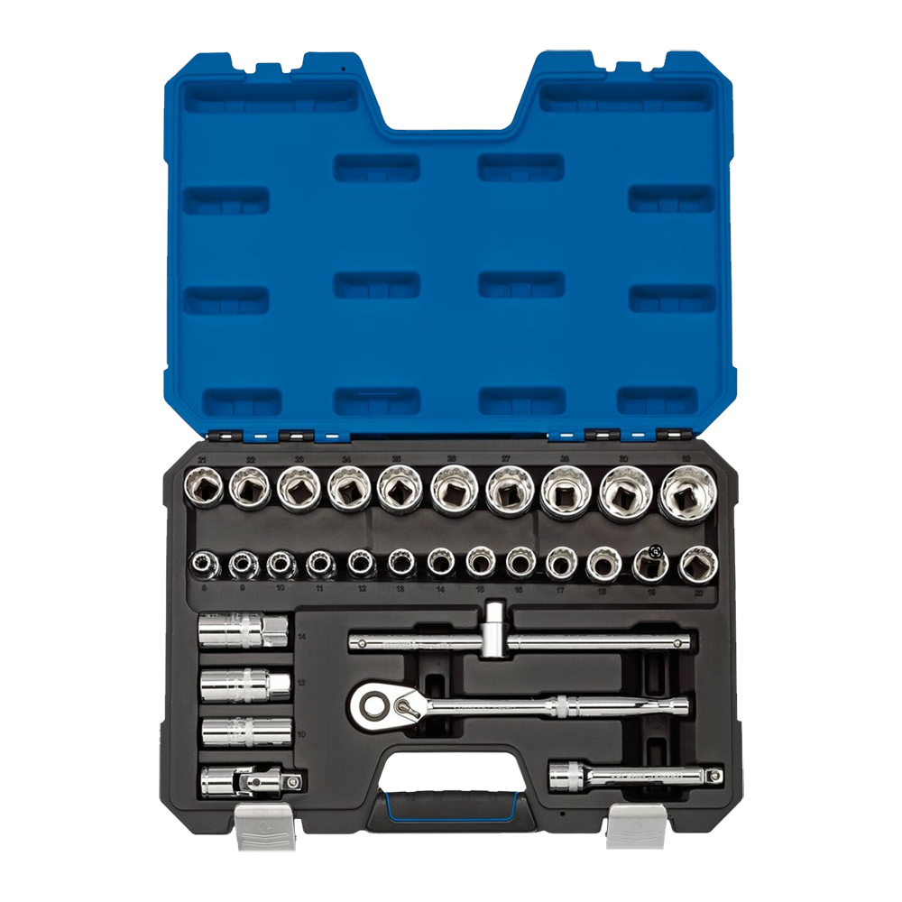 DRAPER 1/2 Inch Drive Metric Socket Set - 30pc
