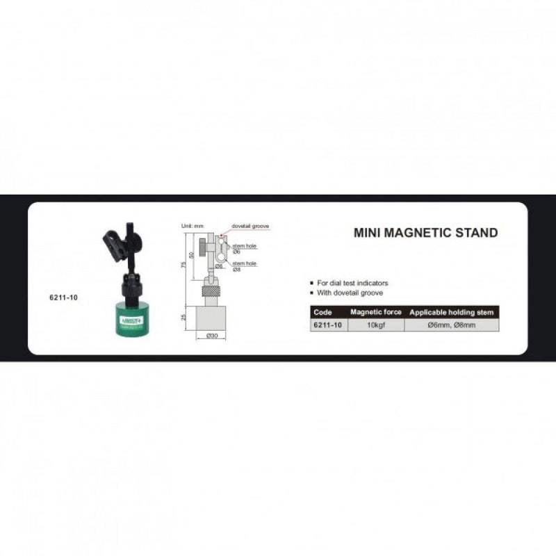Insize 6211-10 Mini Permanent Magnetic Base