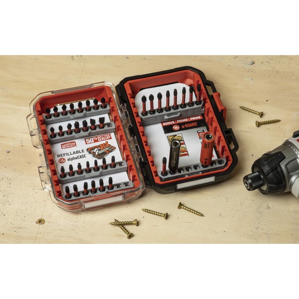 Crescent 38 Piece VORTEX Alpha CASE Impact Driver Bit Set - CAVSET-38