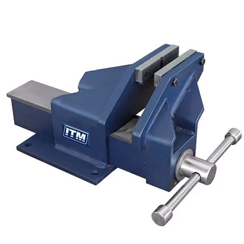 Itm Fabricated Steel Bench Vice Offset Jaw - 200mm