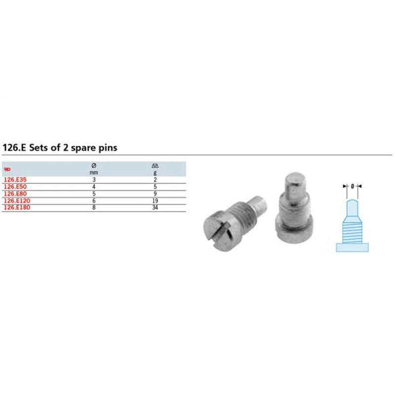 Hook Wrench Hinged Spare Pins Facom 126.E50 Set Of 2-Pins