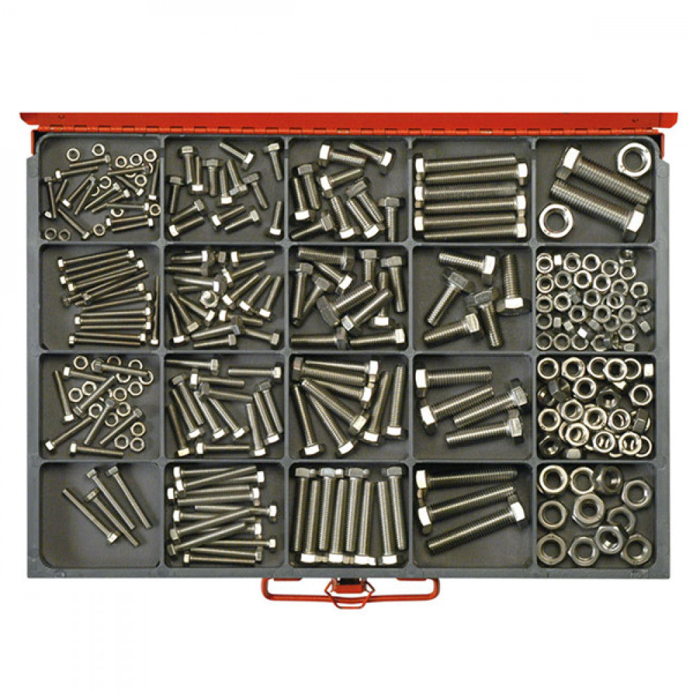 316Pc Metric Set Screw & Nut Assortment 304/A2