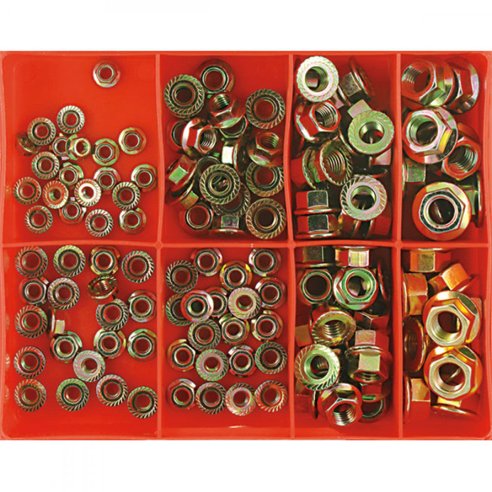 140Pc Metric Flange Nut Assortment