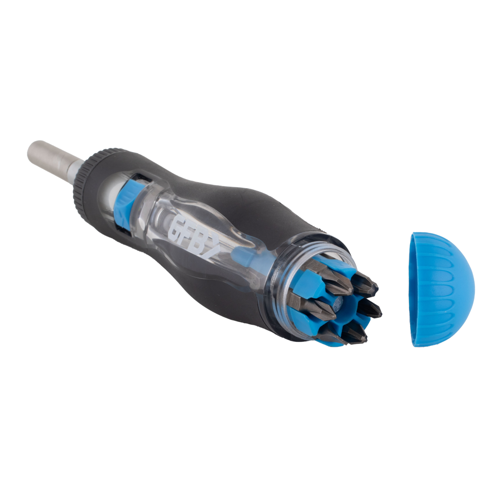 Ratchet Screwdriver With 12pc Insert Bits