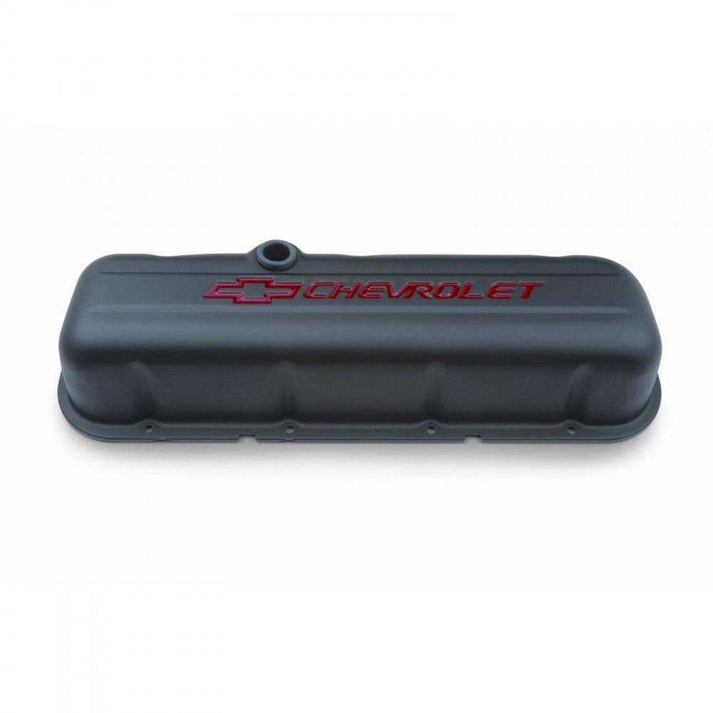 Proform Valve Covers Tall Steel Black Wrinkle Chev BB #141-811