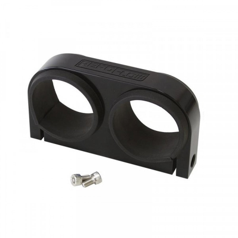 Aeroflow Dual Billet Fuel Pump Bracket - Black