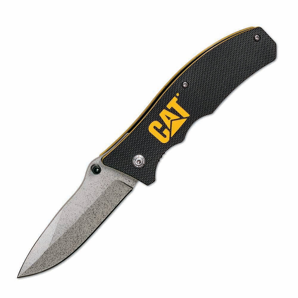 Cat 190mm Drop-Point Folding Knife