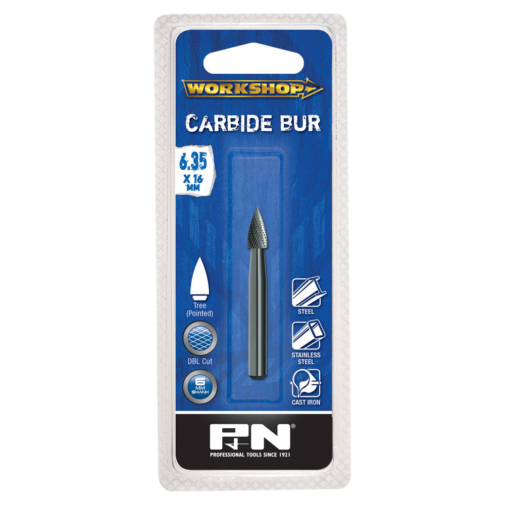 6.35X18mm P&N Carbide Bur Tree (Pointed)