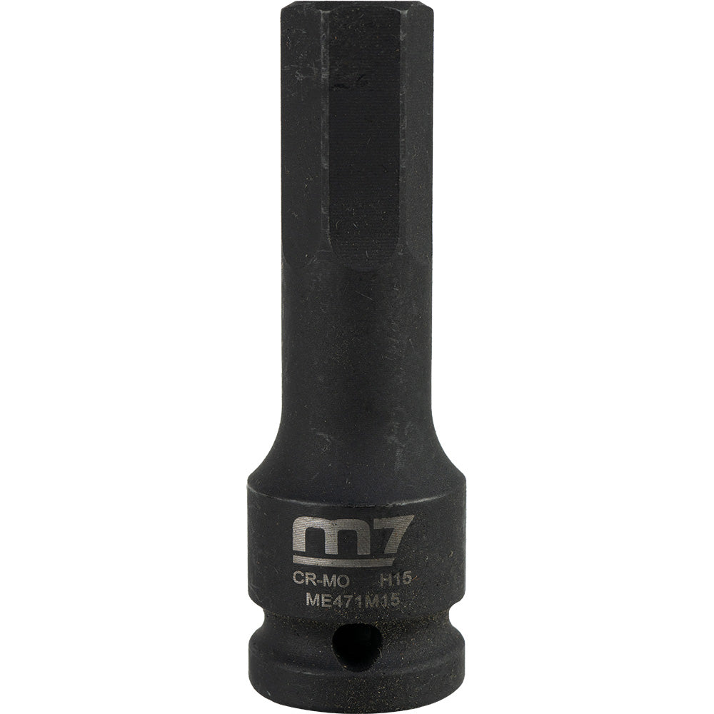 M7 Impact In Hex Socket, 1/2in Drive, 15mm