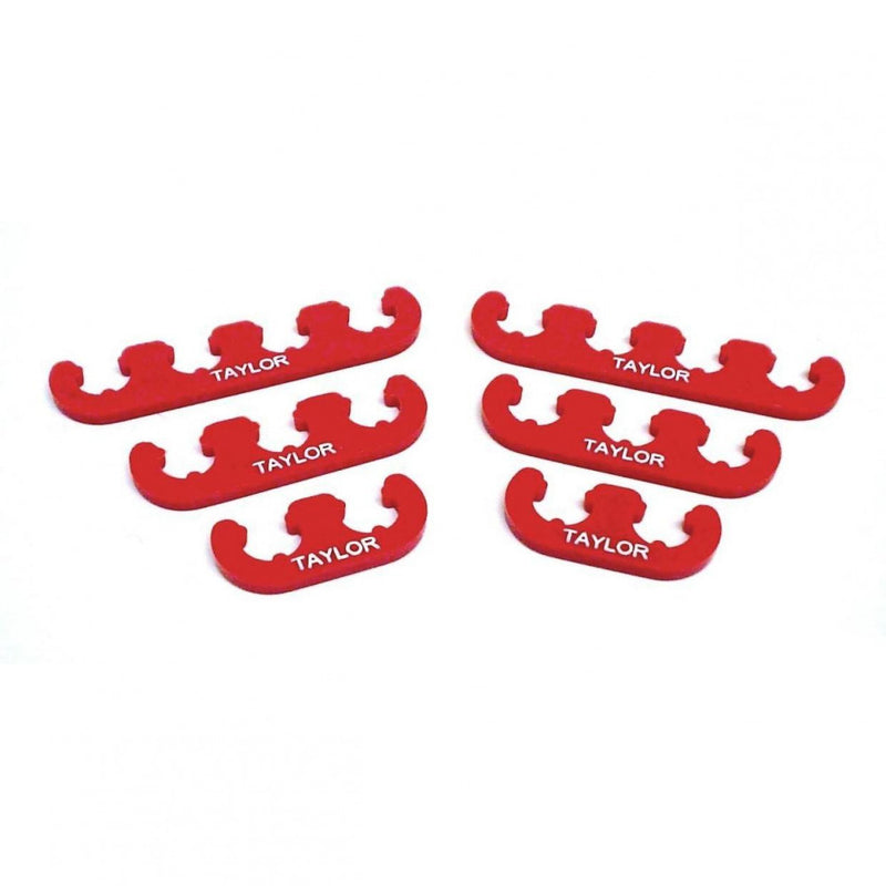 TAYLOR IGNITION HT LEAD SEPARATOR KIT - 8mm CLIP STYLE (RED)