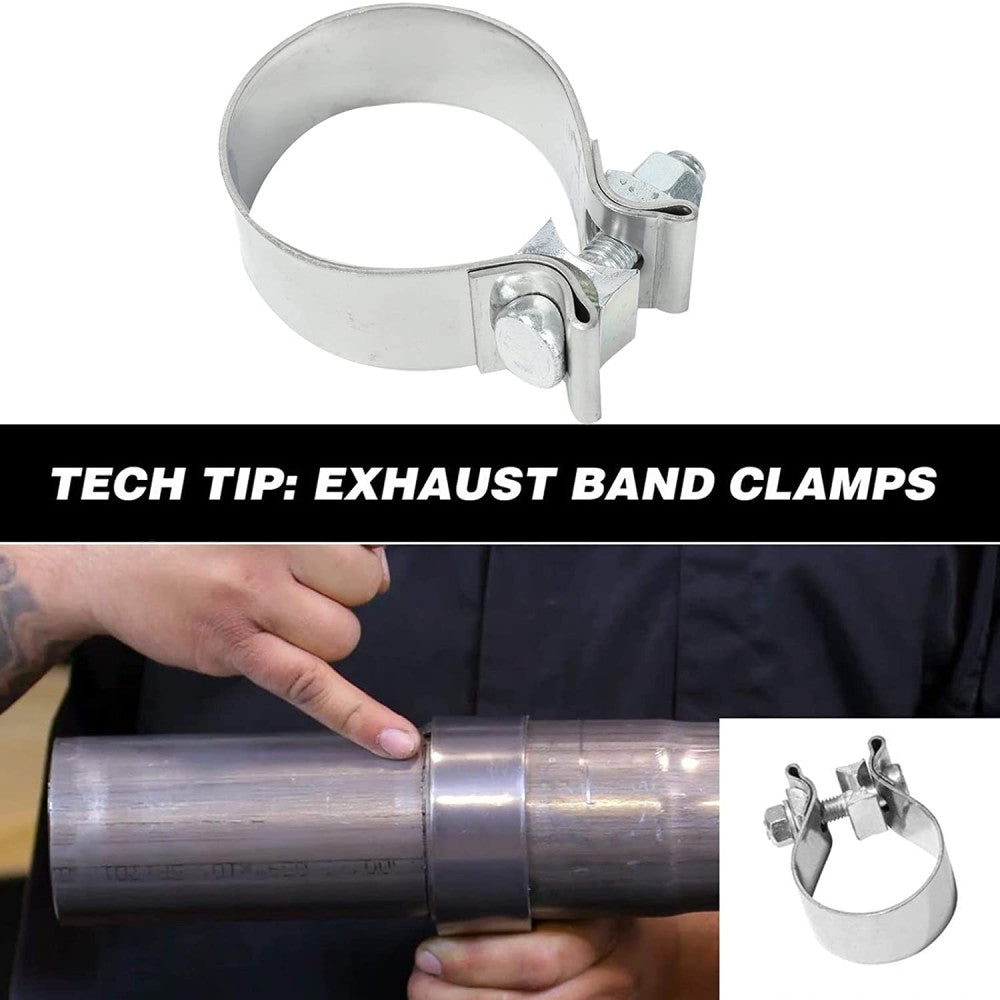 AFTERBURNER Universal Exhaust Band Clamp Narrow Heavy Duty Stainless Steel 3"