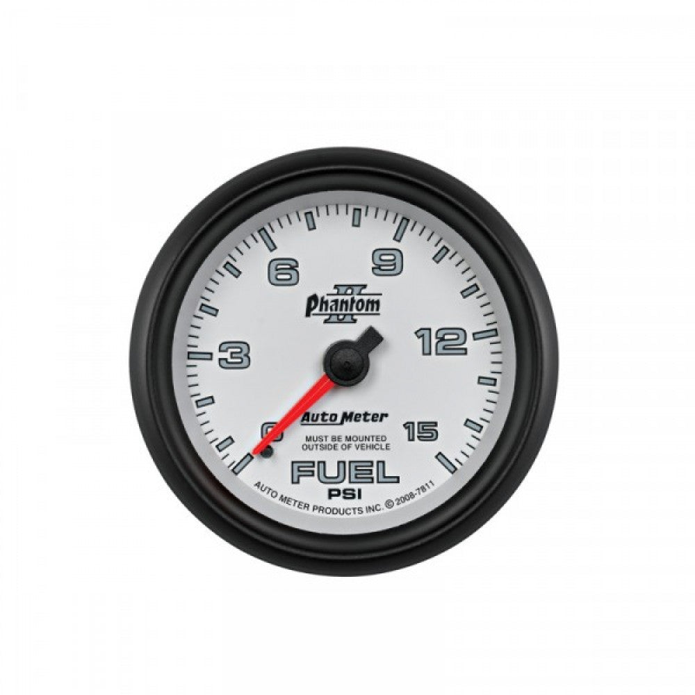 AutoMeter Phantom 2 Fuel Press 0-15psi