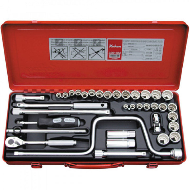 Koken - 3/8" Dr Socket Set - 36pc