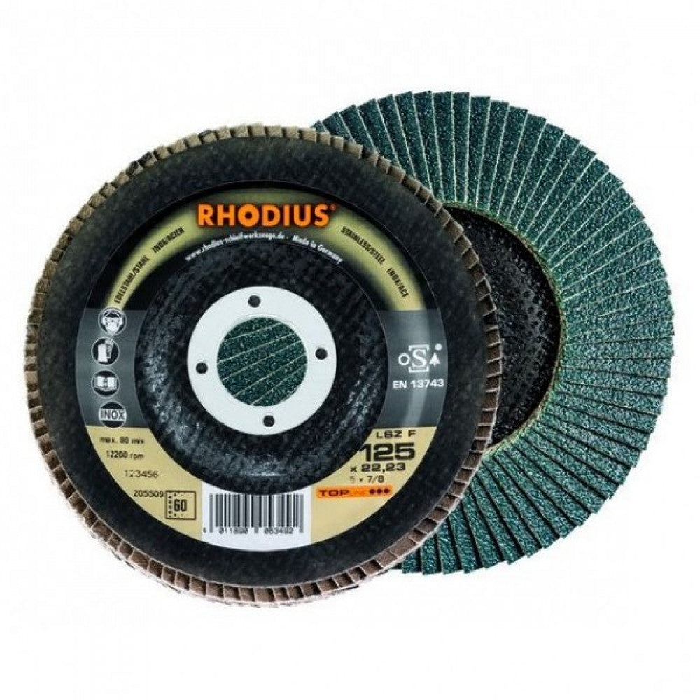 Rhodius TOPline LSZ F 115x22 Z40 Flap Disc - 10 Pack