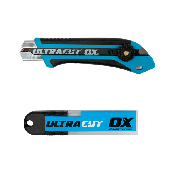 OX Pro 25mm Snap Off Knife & 5 Blades Combo Pack