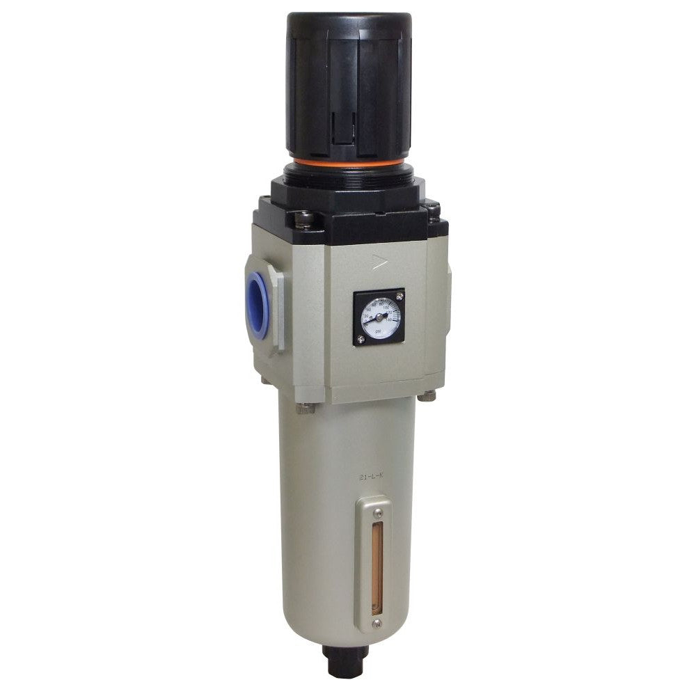 Air Filter Regulator And Gauge 1" BSP Semi-auto Drain