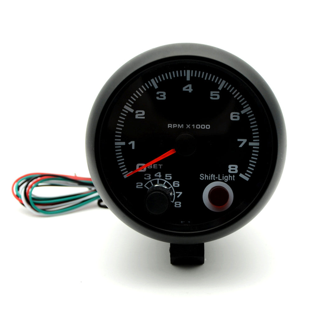 PROTACH Gauge Tach 3-3/4 - Black With Shift Light#PRO001