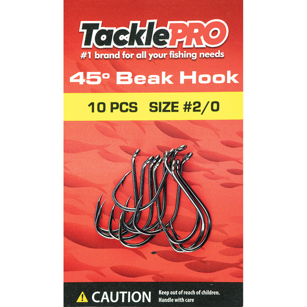 TacklePro 45deg. Beak Hook #2/0 - 10pc