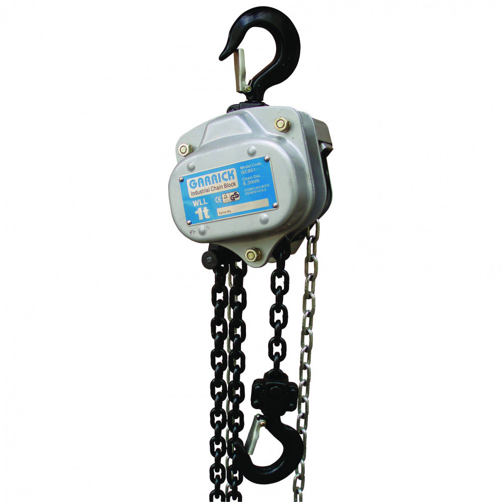 Garrick Chain Blocks - Load Limited 2T x 3m Lift