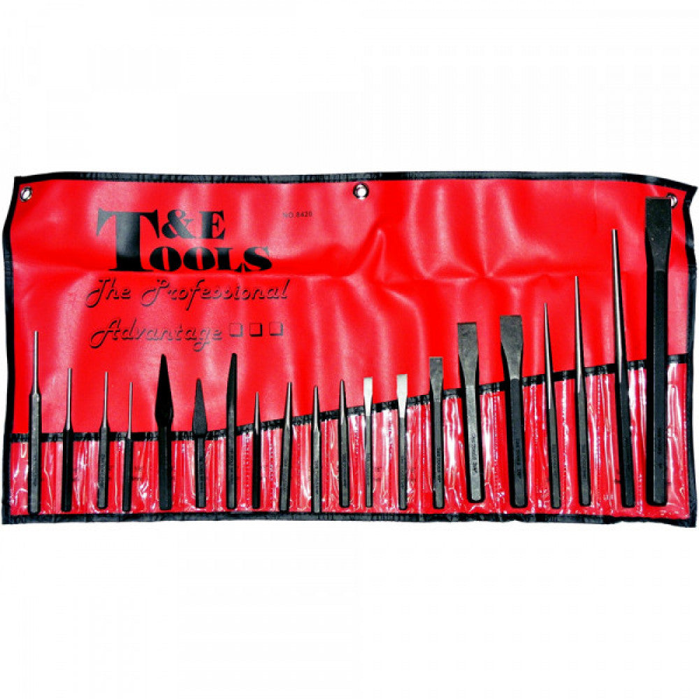 T&E Tools 20Pc Punch And Chisel Set