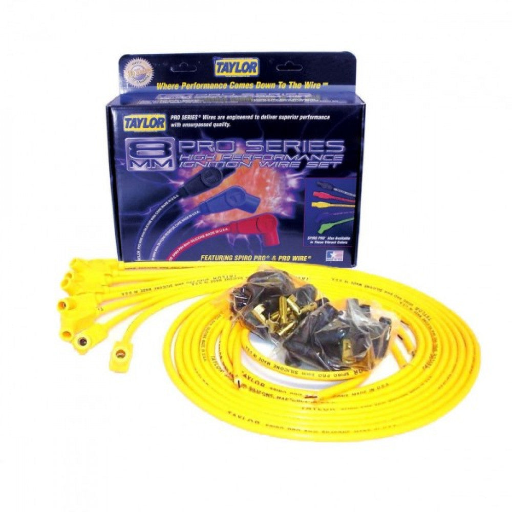 Taylor HT Ignition Leads 8mm YELLOW 134D #73453