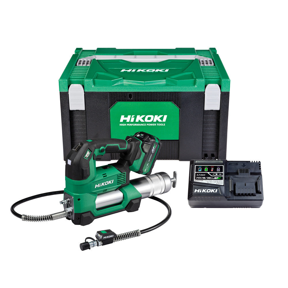 HiKOKI 18V Cordless 450G Grease Gun Kit - AL18DA(GRZ)