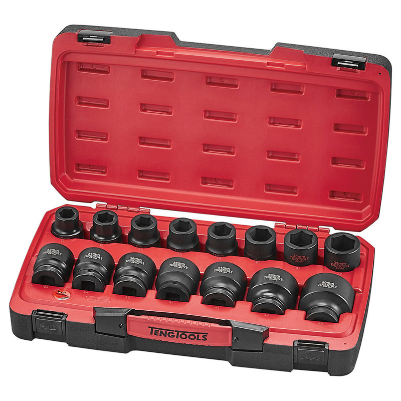 Teng 17Pc 3/4in Dr. Mm Reg. Impact Socket Set 6-Pn