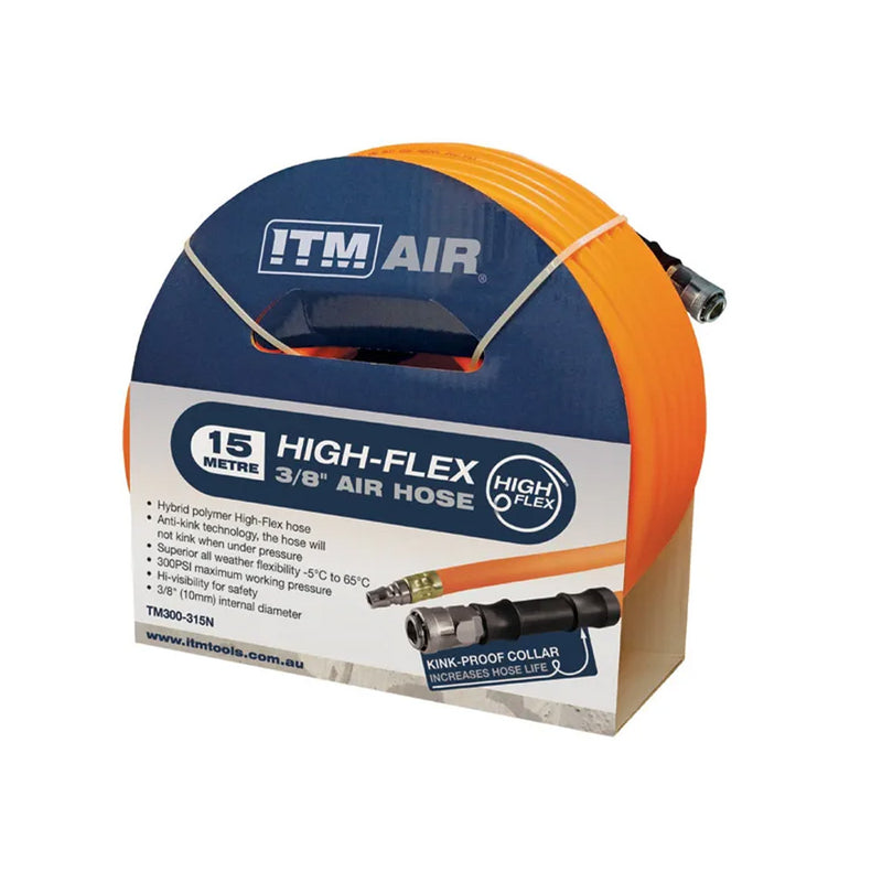 Itm Air Hose 10mm (3/8in) x 15M Hybrid Polymer W/