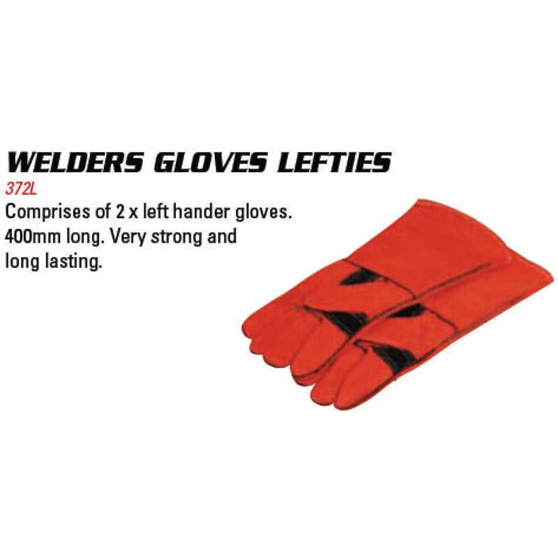 Glove Welding 400mm L/H (Pair) Red Kevlar Stitched